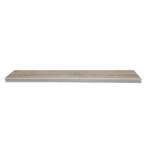 FixtureDisplays® 10PK 48" X 7" Wood-Look Planks Luxury Chiselled Wood Grain Vinyl Flooring Tiles Interlocking Flooring  23 Square Feet Make to Order 90 Days Lead Time 117TUPELOVINYL FLOORING-10PK