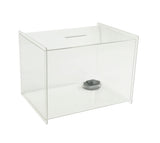FixtureDisplays? 1PK Acrylic Collection Box,Clear Ghost Acrylic Donation Fundraising 7x5.5x5.5 11818