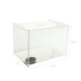FixtureDisplays? 1PK Acrylic Collection Box,Clear Ghost Acrylic Donation Fundraising 7x5.5x5.5 11818