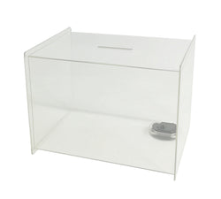 FixtureDisplays? 1PK Acrylic Collection Box,Clear Ghost Acrylic Donation Fundraising 7x5.5x5.5 11818