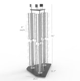 DVD, CD, BlueRay, Literature,Greeting Card Postcard Rack Display High Capacity 96 Adjustable Pockets 5.1 to 10.6 Wide, up to 8 Tall Cards 11876
