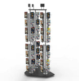 DVD, CD, BlueRay, Literature,Greeting Card Postcard Rack Display High Capacity 96 Adjustable Pockets 5.1 to 10.6 Wide, up to 8 Tall Cards 11876
