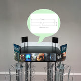 DVD, CD, BlueRay, Literature,Greeting Card Postcard Rack Display High Capacity 128 Adjustable Pockets 5.1 to 10.6 Wide, up to 8 Tall Cards11877