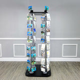 DVD, CD, BlueRay, Literature,Greeting Card Postcard Rack Display High Capacity 128 Adjustable Pockets 5.1 to 10.6 Wide, up to 8 Tall Cards11877