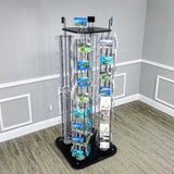 DVD, CD, BlueRay, Literature,Greeting Card Postcard Rack Display High Capacity 128 Adjustable Pockets 5.1 to 10.6 Wide, up to 8 Tall Cards11877