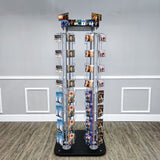 DVD, CD, BlueRay, Literature,Greeting Card Postcard Rack Display High Capacity 128 Adjustable Pockets 5.1 to 10.6 Wide, up to 8 Tall Cards11877