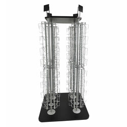 DVD, CD, BlueRay, Literature,Greeting Card Postcard Rack Display High Capacity 128 Adjustable Pockets 5.1 to 10.6 Wide, up to 8 Tall Cards11877
