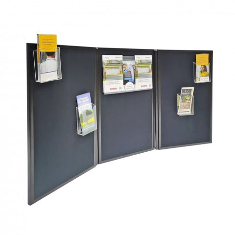 54w Tabletop Velcro Display Board, Double Sided   Black & Gray 119022