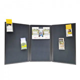 54w Tabletop Velcro Display Board, Double Sided   Black & Gray 119022