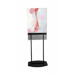 Acrylic Clear Plexiglass Poster Metal Floor Stand 22X28 with 5 Pocket Adjustable Brochure Holder 119050