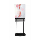 Acrylic Clear Plexiglass Poster Metal Floor Stand 22X28 with 5 Pocket Adjustable Brochure Holder 119050