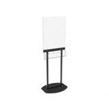 Acrylic Clear Plexiglass Poster Metal Floor Stand 22X28 with 5 Pocket Adjustable Brochure Holder 119050