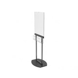 Acrylic Clear Plexiglass Poster Metal Floor Stand 22X28 with 5 Pocket Adjustable Brochure Holder 119050