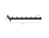 16 Metal 7 Ball Waterfall Hook for Gridwall   Black 119071
