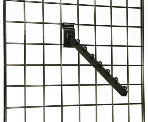16 Metal 7 Ball Waterfall Hook for Gridwall   Black 119071