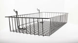24 x 12 Metal Gridwall Basket w/ Hooks   Black 119074