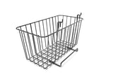 12 x 6 Wire Rectangular Basket for Gridwall or Slatwall   Black 119076