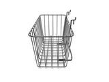 12 x 6 Wire Rectangular Basket for Gridwall or Slatwall   Black 119076