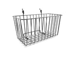 12 x 6 Wire Rectangular Basket for Gridwall or Slatwall   Black 119076