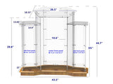 Podium, Wood Base w/ Clear Ghost Acrylic, lectern, pulpit, 3 tier construction 11909-UN