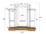 Podium, Wood Base w/ Clear Ghost Acrylic, lectern, pulpit, 3 tier construction 11909 UN