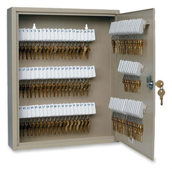 Key Box Cabinet with 80 Hooks, Wall Mounting & Locking, Tags Included   Beige