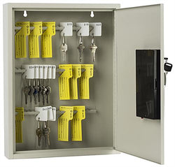 Electronic Key Cabinet with 60 Hooks, Digital Keypad & LED Indicator   Beige