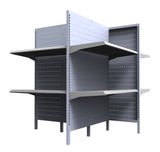 Gondola Frames Four Way Rack With 12 Standard Wal Mart 30 inch  Shelves 11911 2