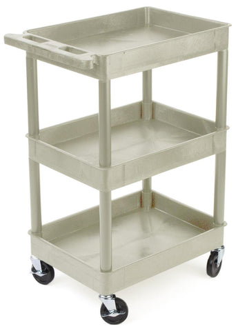 40 Plastic Utility Cart, 3 Trays   Beige 119116