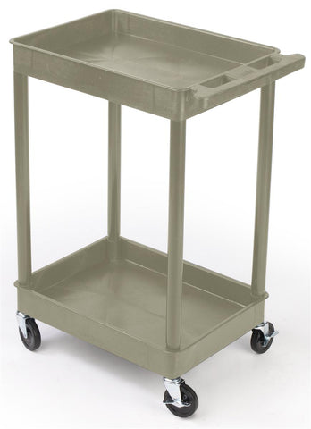 38 Plastic Utility Cart, 2 Trays   Beige 119119