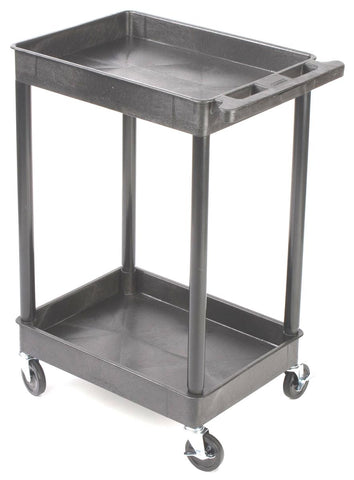 38 Plastic Utility Cart, 2 Trays   Gray 119121