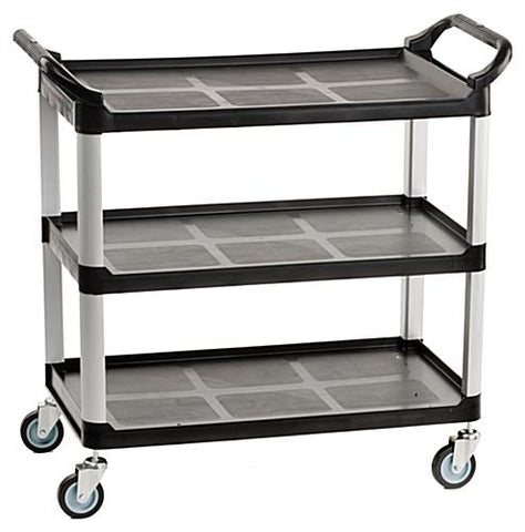 40w Bus Cart, 3 Shelves   Black 119128