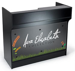 4' Cash Wrap w/ Custom Graphics Panel Kit, Black Standoffs   Black 119145