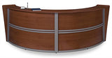 Reception Desk with Arc Design, Thermo Fused Melamine, Wood Finish¨CCherry