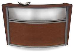 Reception Desks with Arc Design, Thermo Fused Melamine, Wood Finish ¨C Cherry