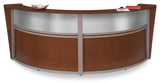 Reception Desk with Arc Design, Thermo Fused Melamine, Wood Finish Cherry