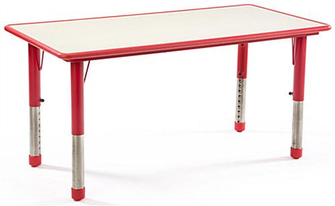 Children¡¯s Table, Height Adjustable, Rectangular   Red 119166