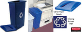 23 Gallon Recycling Bin, Lid with Paper Slot   Blue 119180
