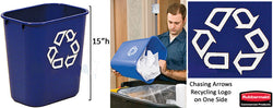 7 Gallon Recycling Bin   Blue 119185