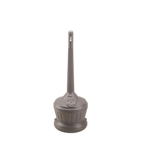 42 Outdoor Ashtray w/ Lift out Pail, Round Base   Gray 119190