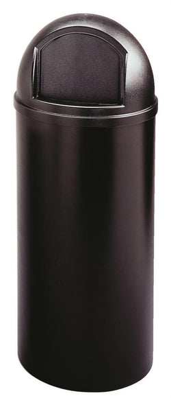 15 Gallon Outdoor Trash Can w/ Push Lid, Round   Black 119205