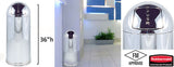 15 Gallon Outdoor Trash Can w/ Push Lid, Round   Chrome 119212