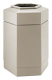 30 Gallon Outdoor Trash Can, Hexagonal   Beige 119215