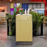 20X20X39" Maple Wood MDF Restaurant Fast Food Trash Bin Receptacle Enclosure 119231-NEW