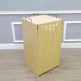 20X20X39" Maple Wood MDF Restaurant Fast Food Trash Bin Receptacle Enclosure 119231-NEW