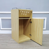 20X20X39" Maple Wood MDF Restaurant Fast Food Trash Bin Receptacle Enclosure 119231-NEW