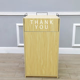 20X20X39" Maple Wood MDF Restaurant Fast Food Trash Bin Receptacle Enclosure 119231-NEW