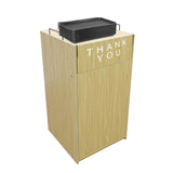 20X20X39" Maple Wood MDF Restaurant Fast Food Trash Bin Receptacle Enclosure 119231-NEW
