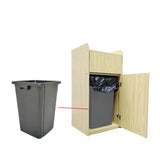 39.5X20X20" Black Fast Food Trash Bin Receptacle w/Hinged Door Recessed Tray Top 119231