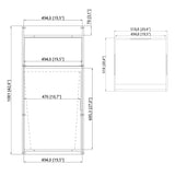 39.5X20X20" Black Fast Food Trash Bin Receptacle w/Hinged Door Recessed Tray Top 119231